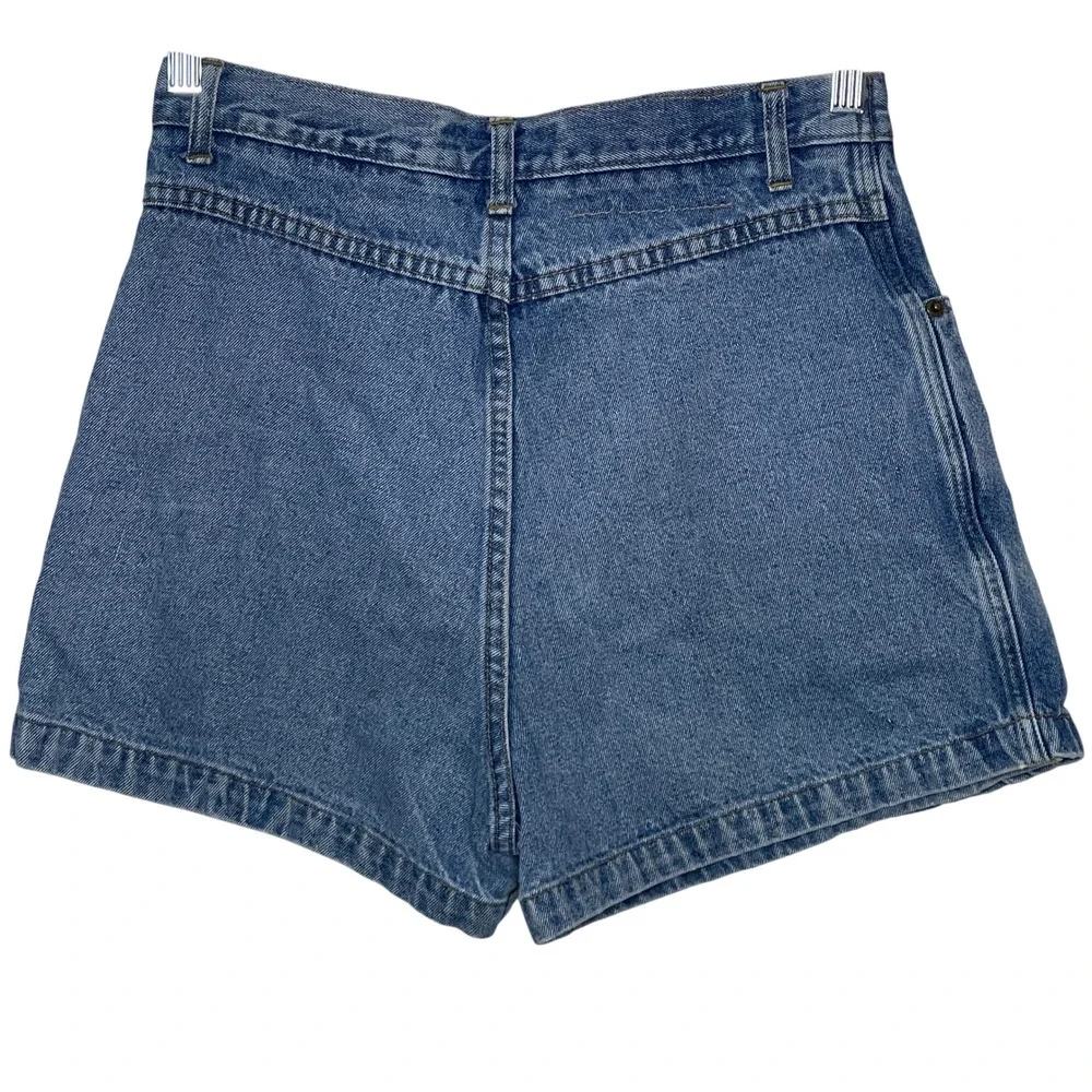 Vintage Chazz Denim Skort Medium Wash Button Front Y2K Mini Jean Skirt Shorts  9